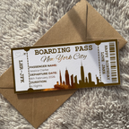 Personalised Travel Boarding Pass Foil Ticket