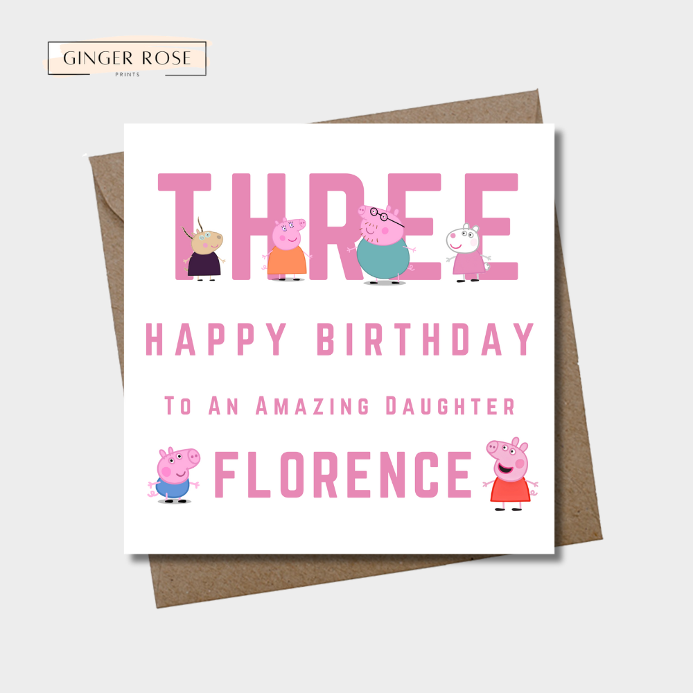 Peppa Pig Birthday Card