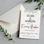 Ivory Floral Evening Reception Invitation | SRP1