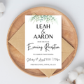 White Floral Evening Reception Invitation | SRP1