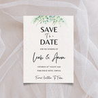 Ivory Floral Save The Date Card | SRP1