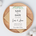 Ivory Floral Save The Date Card | SRP1
