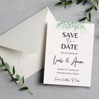 Ivory Floral Save The Date Card | SRP1