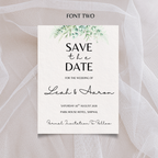 Ivory Floral Save The Date Card | SRP1