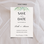 Ivory Floral Save The Date Card | SRP1