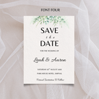 Ivory Floral Save The Date Card | SRP1