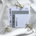 Square Wedding Invitation Set | Stacked Wedding Invites | 3 Piece Wedding Invitations | Storm Grey