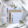 Square Wedding Invitation Set | Stacked Wedding Invites | 3 Piece Wedding Invitations | Fawn