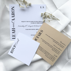 Square Wedding Invitation Set | Stacked Wedding Invites | 3 Piece Wedding Invitations | Fawn