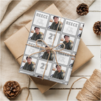 Personalised Photo Wrapping Paper: Customised Birthday Gift Wrap | Grey