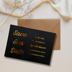Black & Gold Foil Save The Date Cards | SRP4