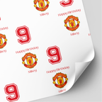 Manchester United Football Birthday Wrapping Paper