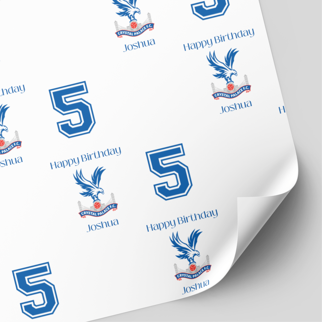 Crystal Palace Football Birthday Wrapping Paper