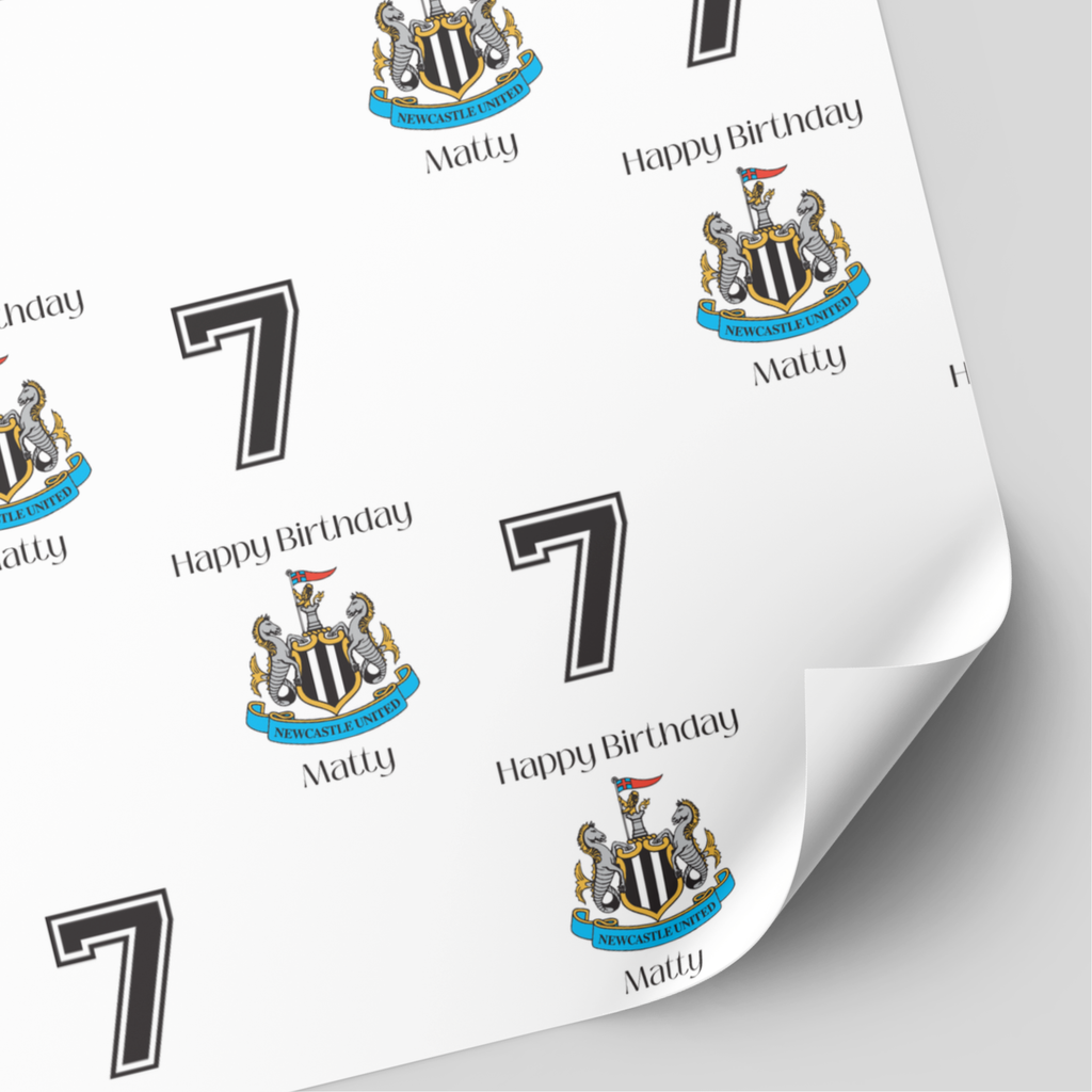 Newcastle United Football Birthday Wrapping Paper