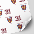 West Ham Football Birthday Wrapping Paper