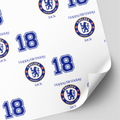 Chelsea Football Birthday Wrapping Paper