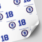 Chelsea Football Birthday Wrapping Paper