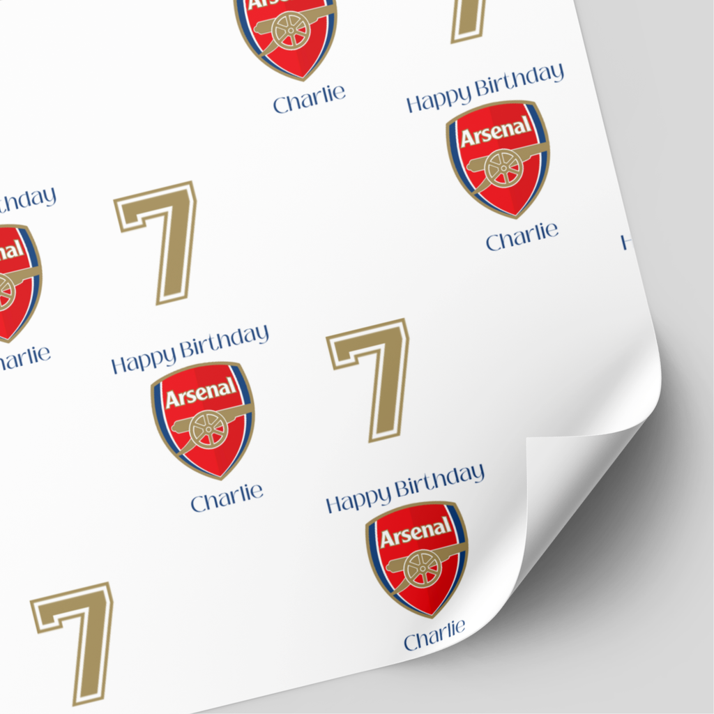 Arsenal Football Birthday Wrapping Paper