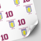 Aston Villa Football Birthday Wrapping Paper