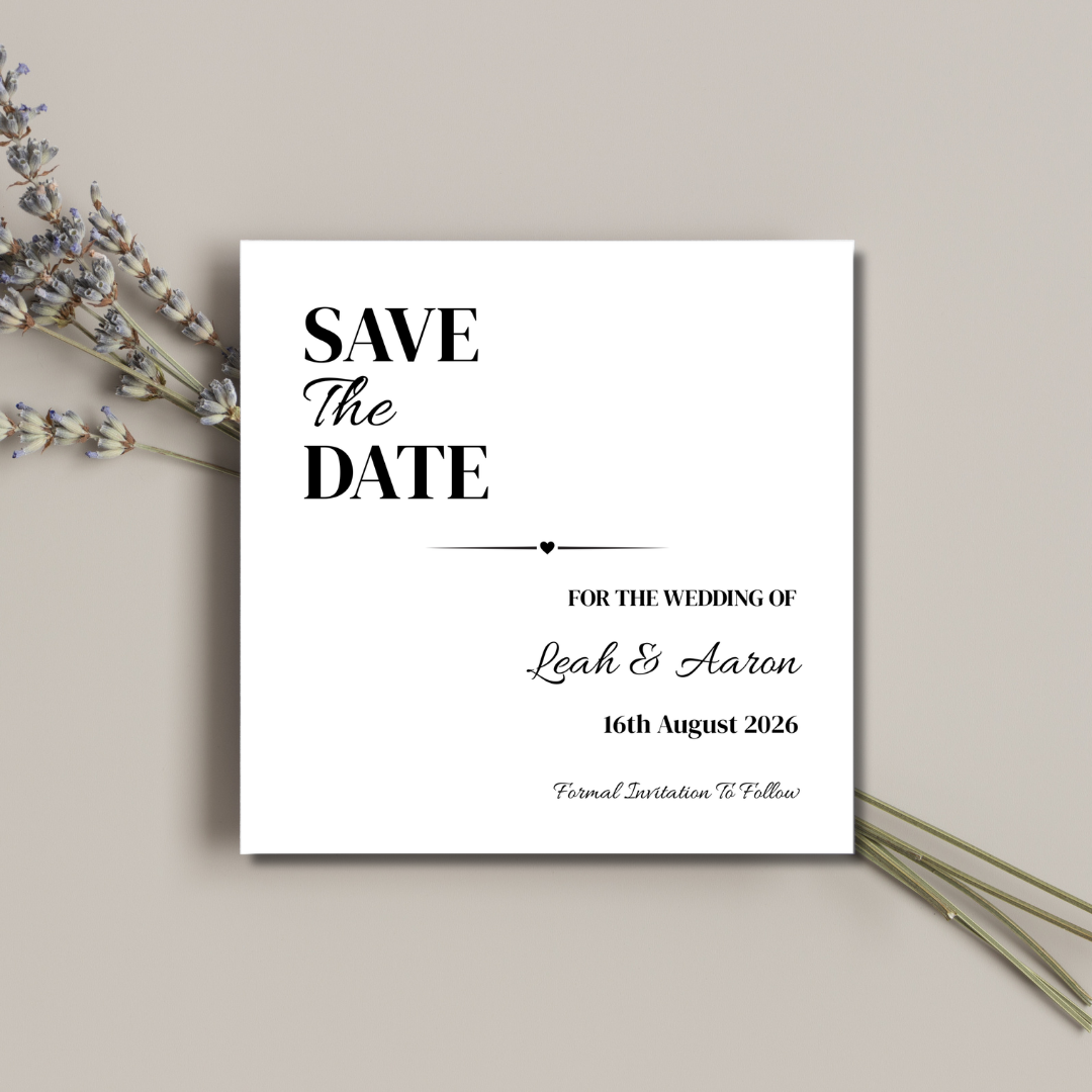 Simple Square Save The Date Cards | SRP1