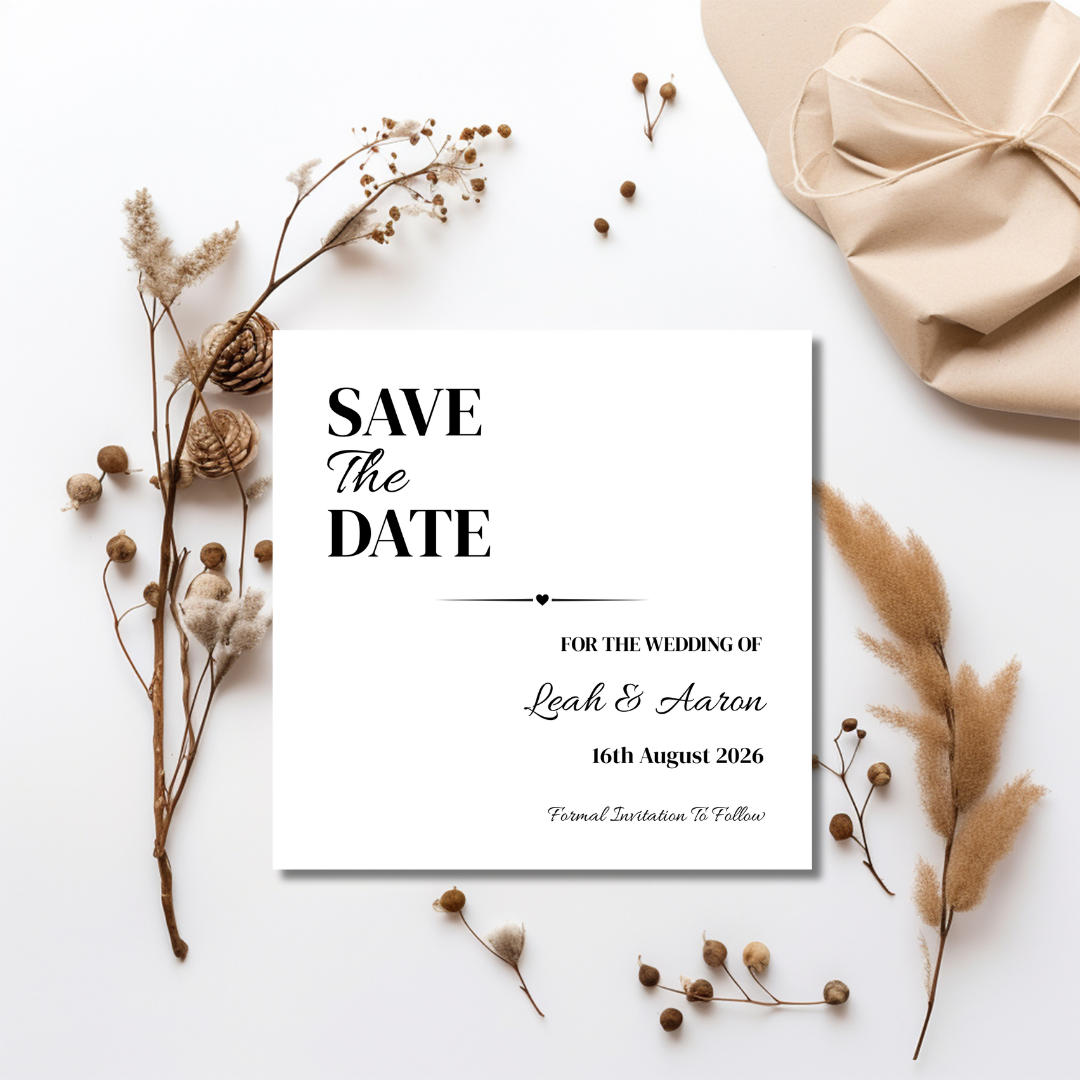 Simple Square Save The Date Cards | SRP1