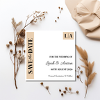 Beige Save The Date Cards | SRP SQ6