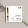 Beige Evening Reception Invitation | SRP SQ6
