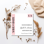 Pink Save The Date Cards | SRP SQ5