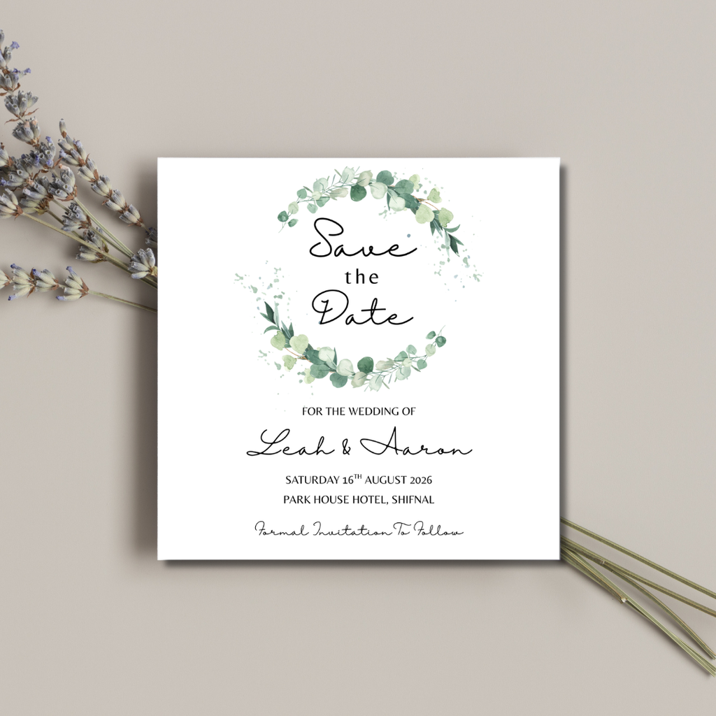 Floral Square Save The Date Cards | SRP SQ2