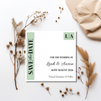 Sage Green Save The Date Cards | SRP SQ3
