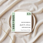 Sage Green Save The Date Cards | SRP SQ3