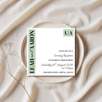 Sage Green Evening Reception Invitation | SRP SQ3