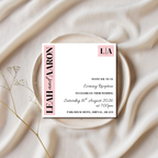 Pink Evening Reception Invitation | SRP SQ5