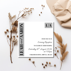 Grey Evening Reception Invitation | SRP SQ4