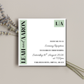 Sage Green Evening Reception Invitation | SRP SQ3