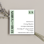 Sage Green Evening Reception Invitation | SRP SQ3