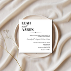 Simple Square Wedding Invitation | SRP SQ1