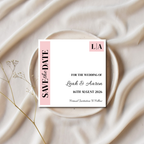 Pink Save The Date Cards | SRP SQ5
