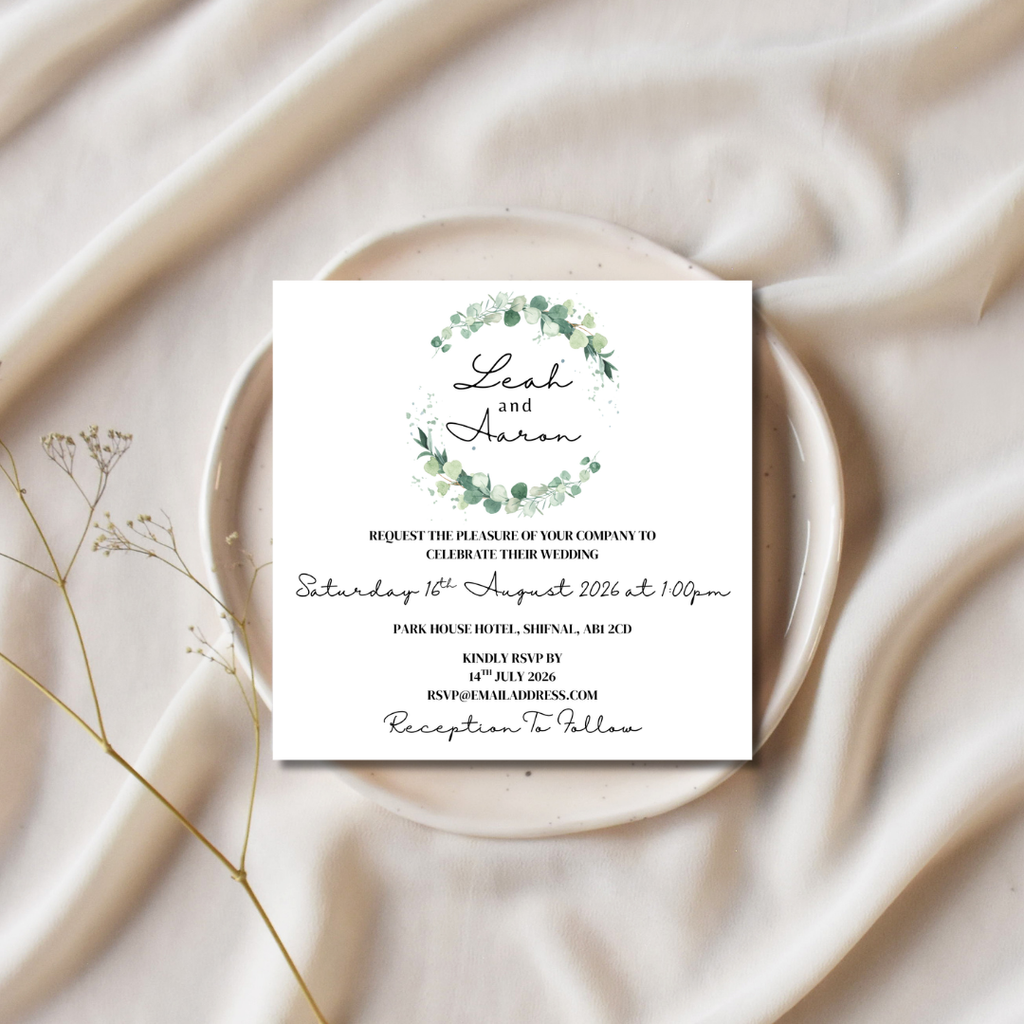 Floral Square Wedding Invitation | SRP SQ2