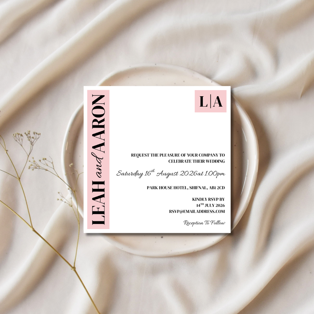 Pink Wedding Invitation | SRP SQ5