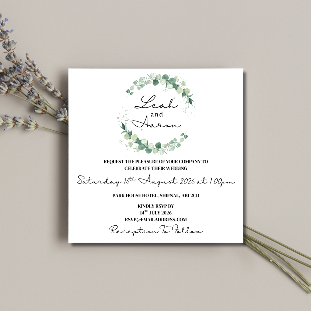 Floral Square Wedding Invitation | SRP SQ2