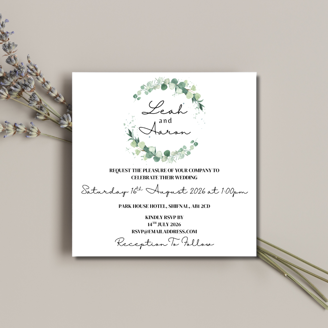 Floral Square Wedding Invitation | SRP SQ2