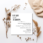 Simple Square Wedding Invitation | SRP SQ1