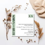 Sage Green Wedding Invitation | SRP SQ3