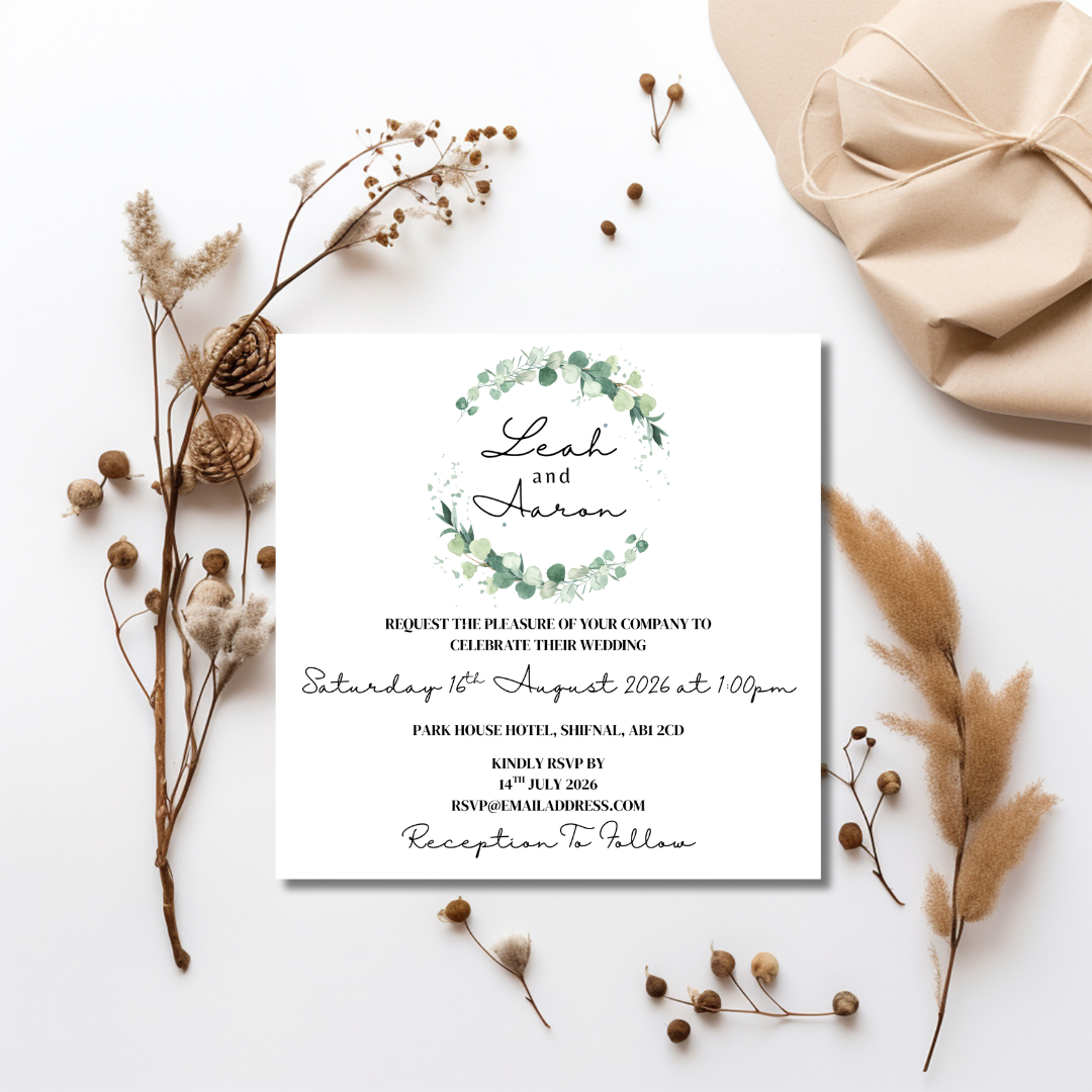 Floral Square Wedding Invitation | SRP SQ2