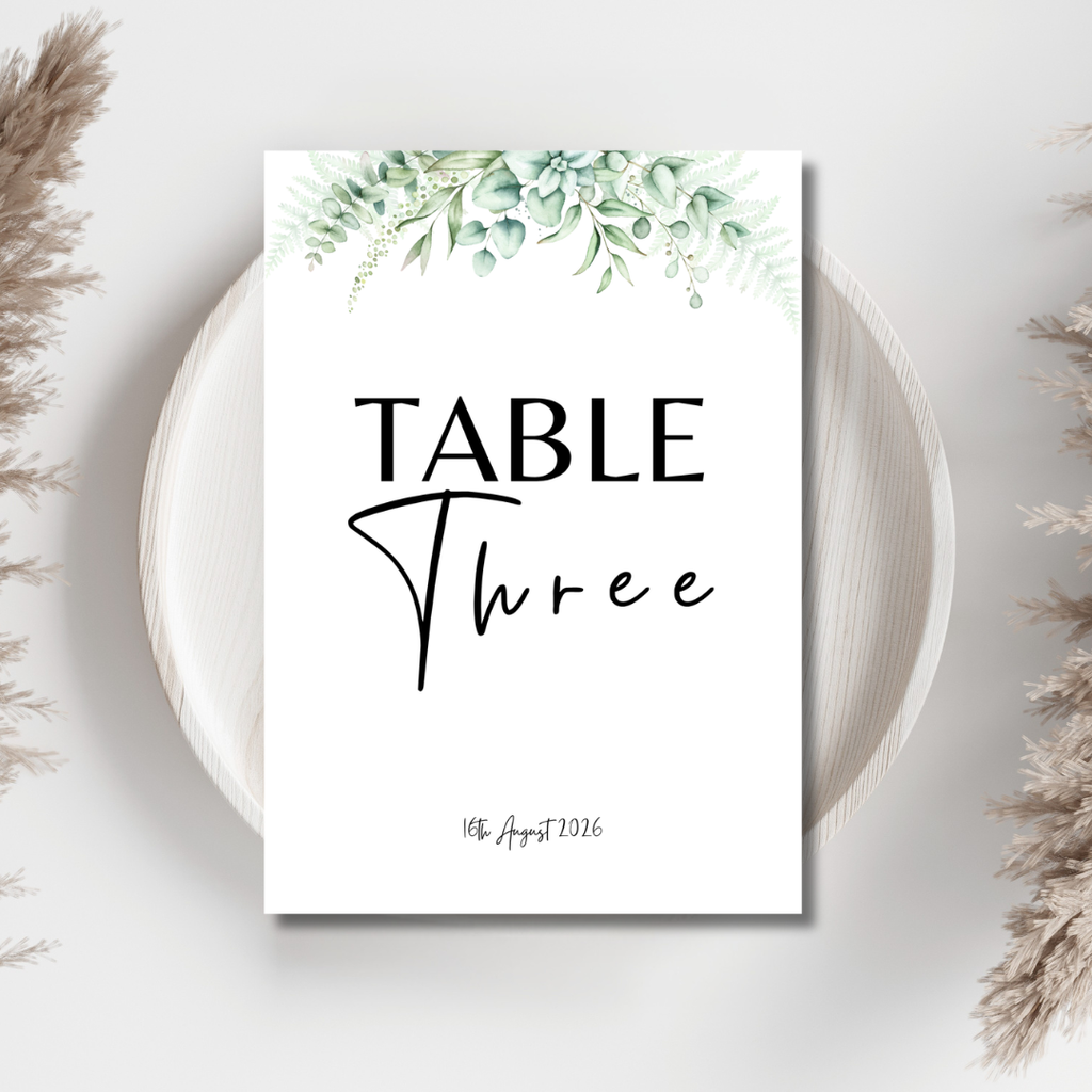 Floral Wedding Table Numbers | SRP1