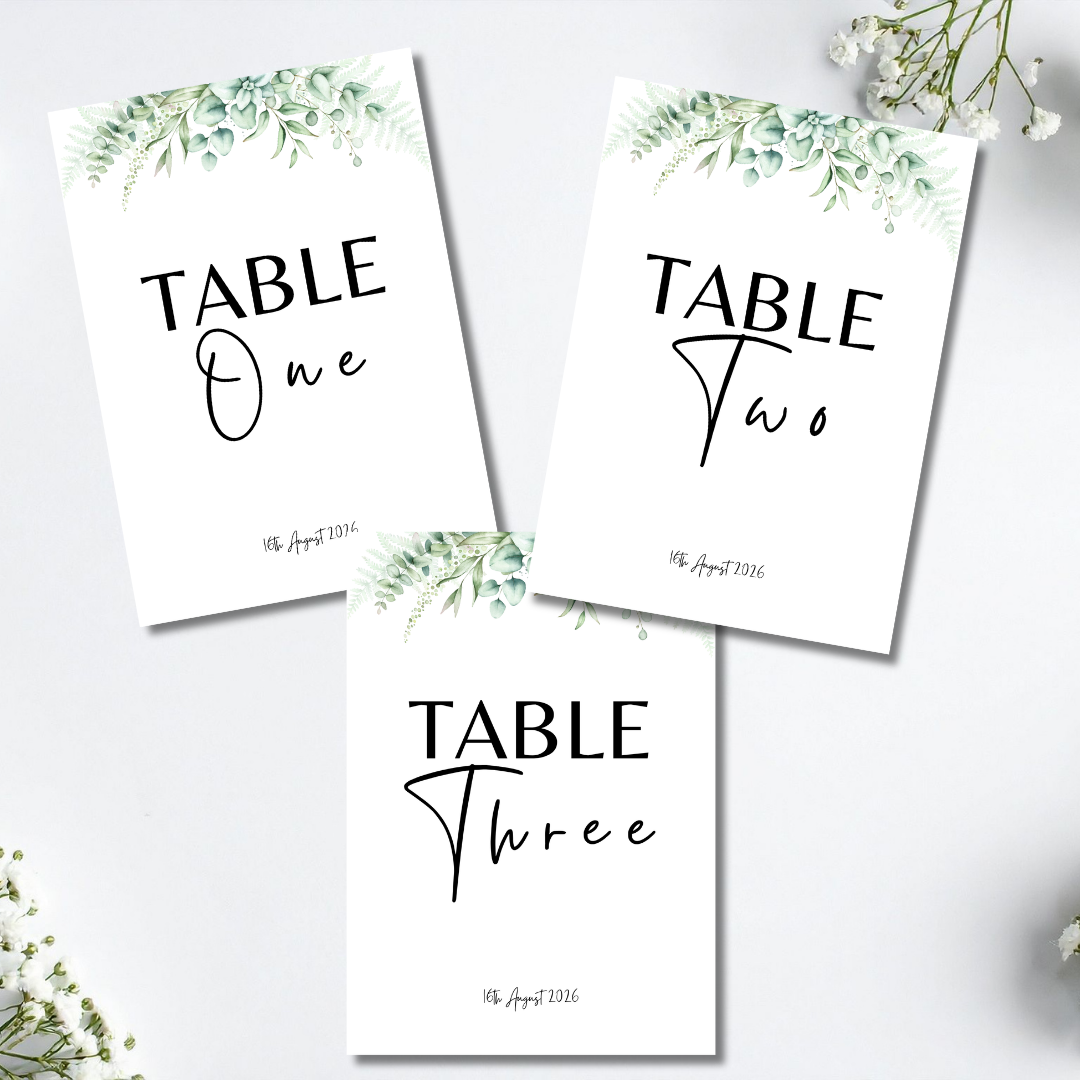 Floral Wedding Table Numbers | SRP1