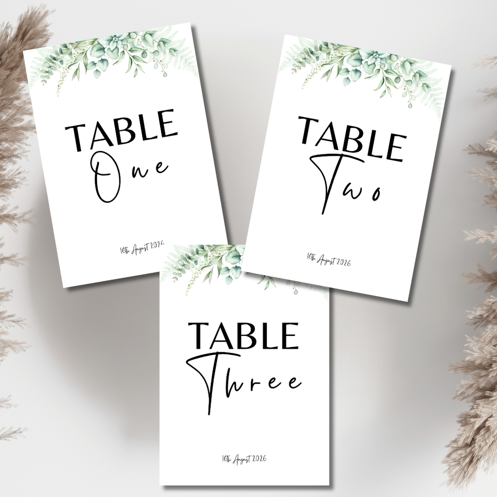 Floral Wedding Table Numbers | SRP1