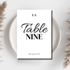 Simple Wedding Table Numbers | SRP2