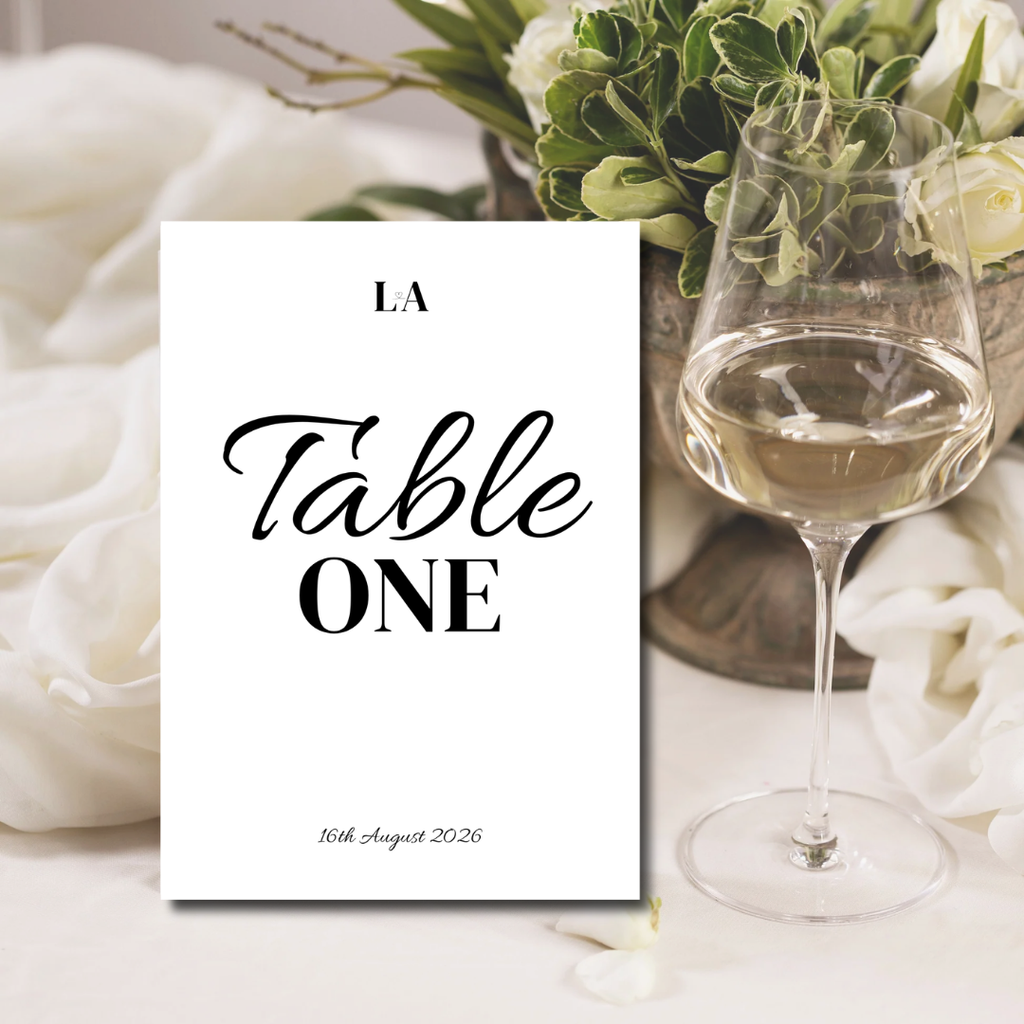 Simple Wedding Table Numbers | SRP2